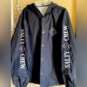 Salty Crew snap windbreaker